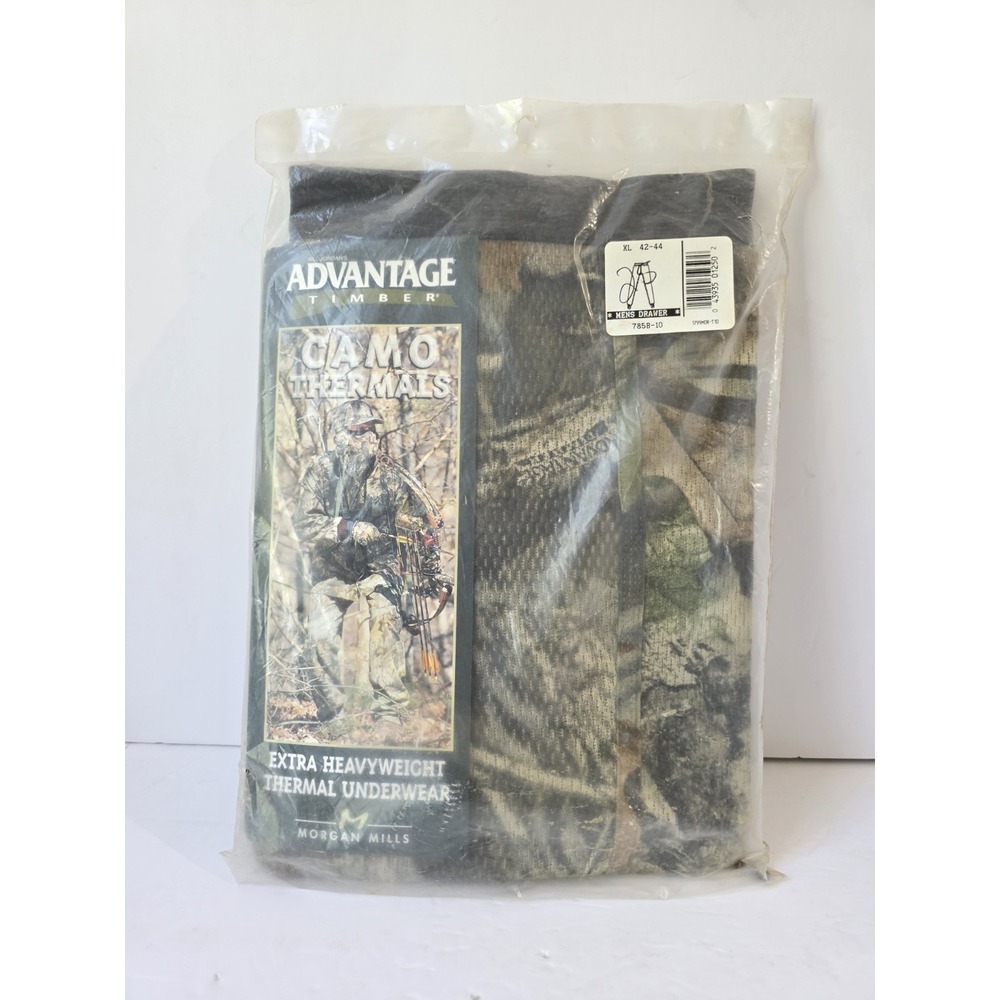 Morgan Mills Advantage Timber camo thermal pants Mens XL New extra heavyweight